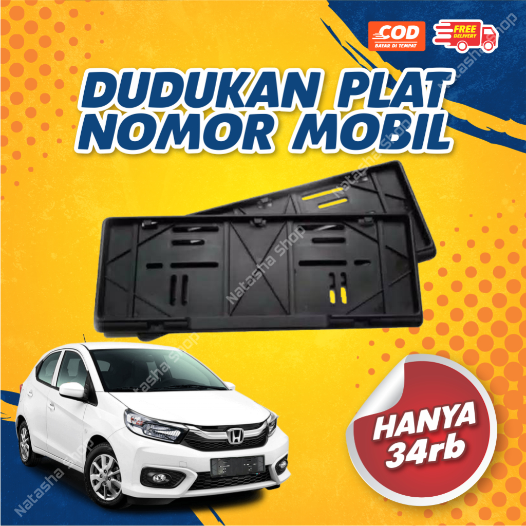 Dudukan Plat Nomor Mobil | Tatakan Plat Nomor | Cover Plat Nomor Mobil Universal | Dudukan Plat Akri