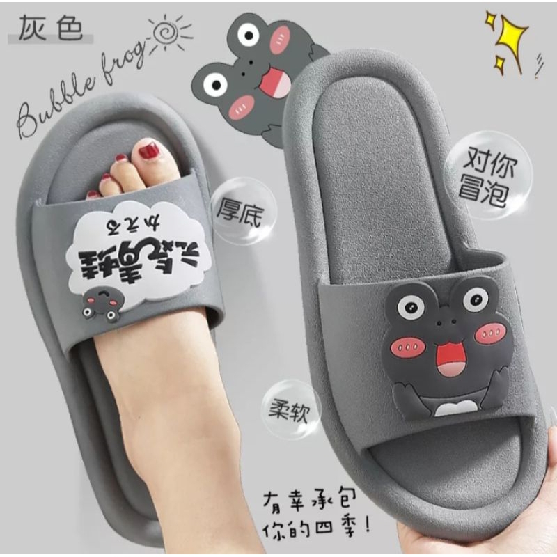 sandal selop wanita dewasa, sandal wanita remaja, sandal selop wanita remaja/dewasa motif katak