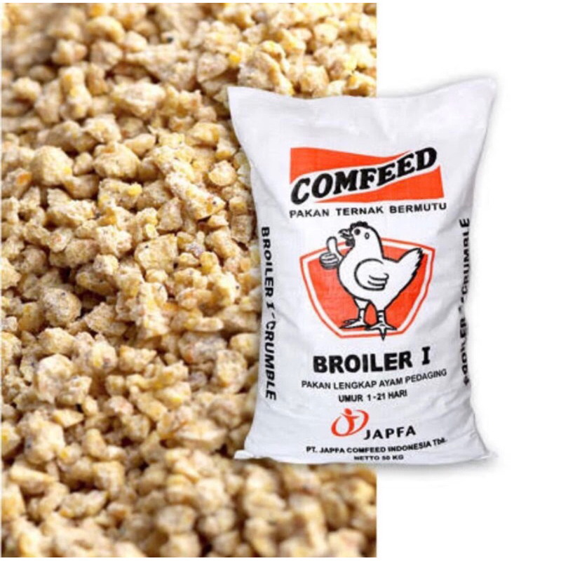 Comfeed Broiler 1 BR Pakan Ayam - Bebek - Entog umur 0 - 21 Hari 1 Kg