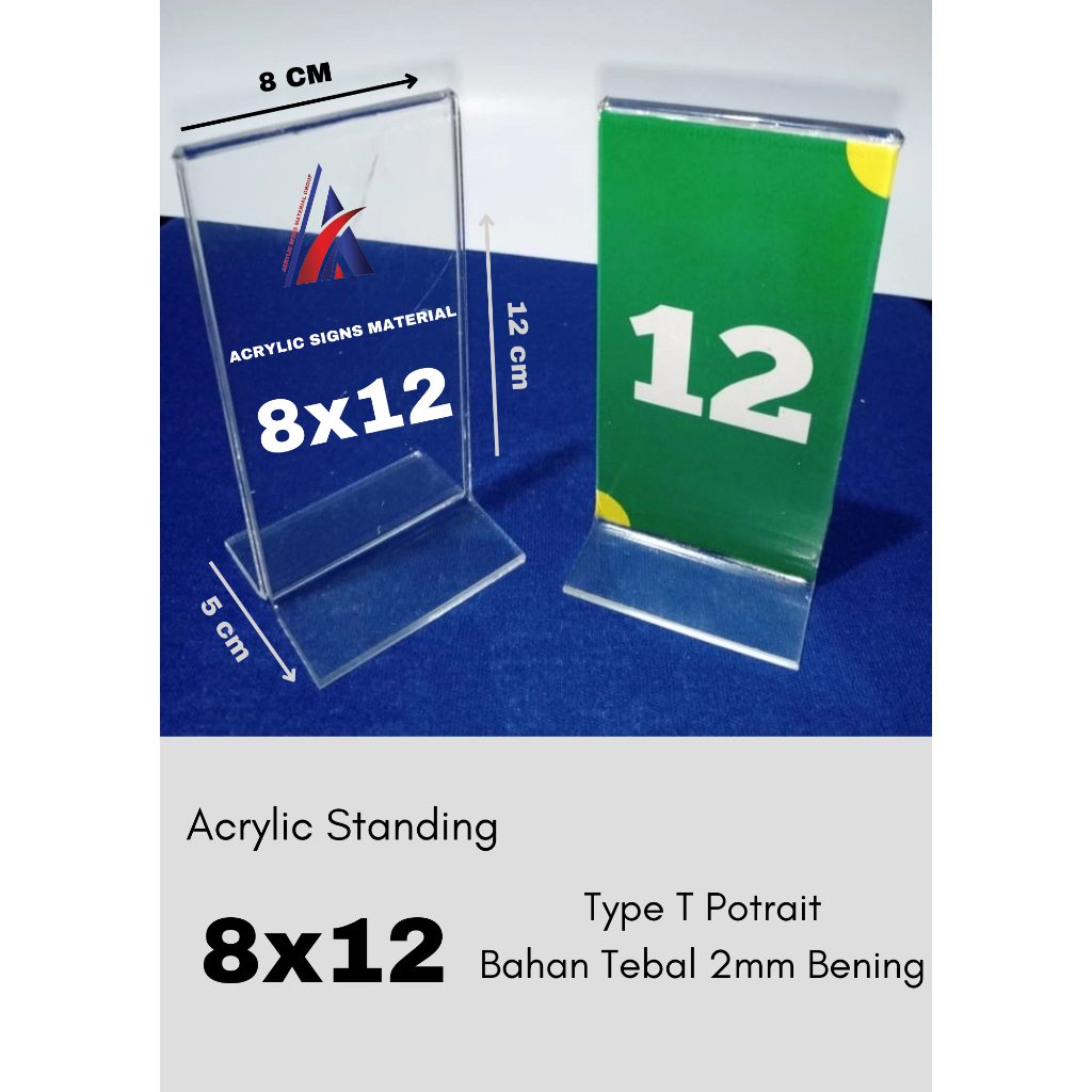 

AKRILIK NOMOR MEJA UK 8x12 T