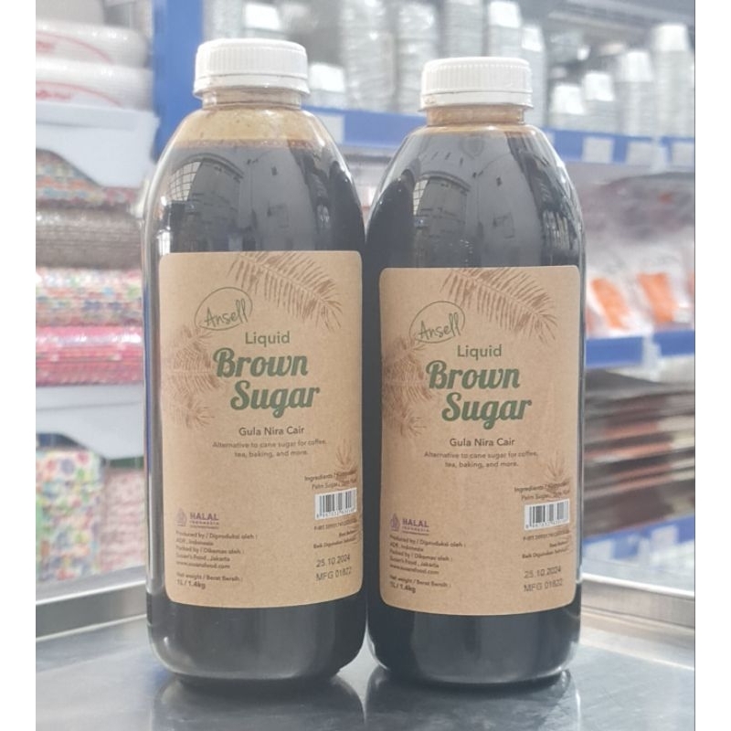 

Ansell Liquid Brown Sugar 1Liter/Ansell Gula Aren Cair/Gula Nira Cair/Ansell Brown Sugar Liquid 1Liter