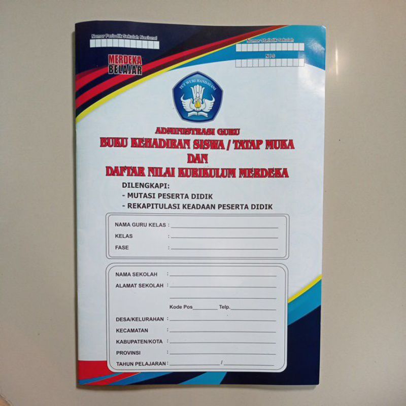 TERBARU BUKU KEHADIRAN SISWA / TATAP MUKA DAN DAFTAR NILAI KURIKULUM MERDEKA