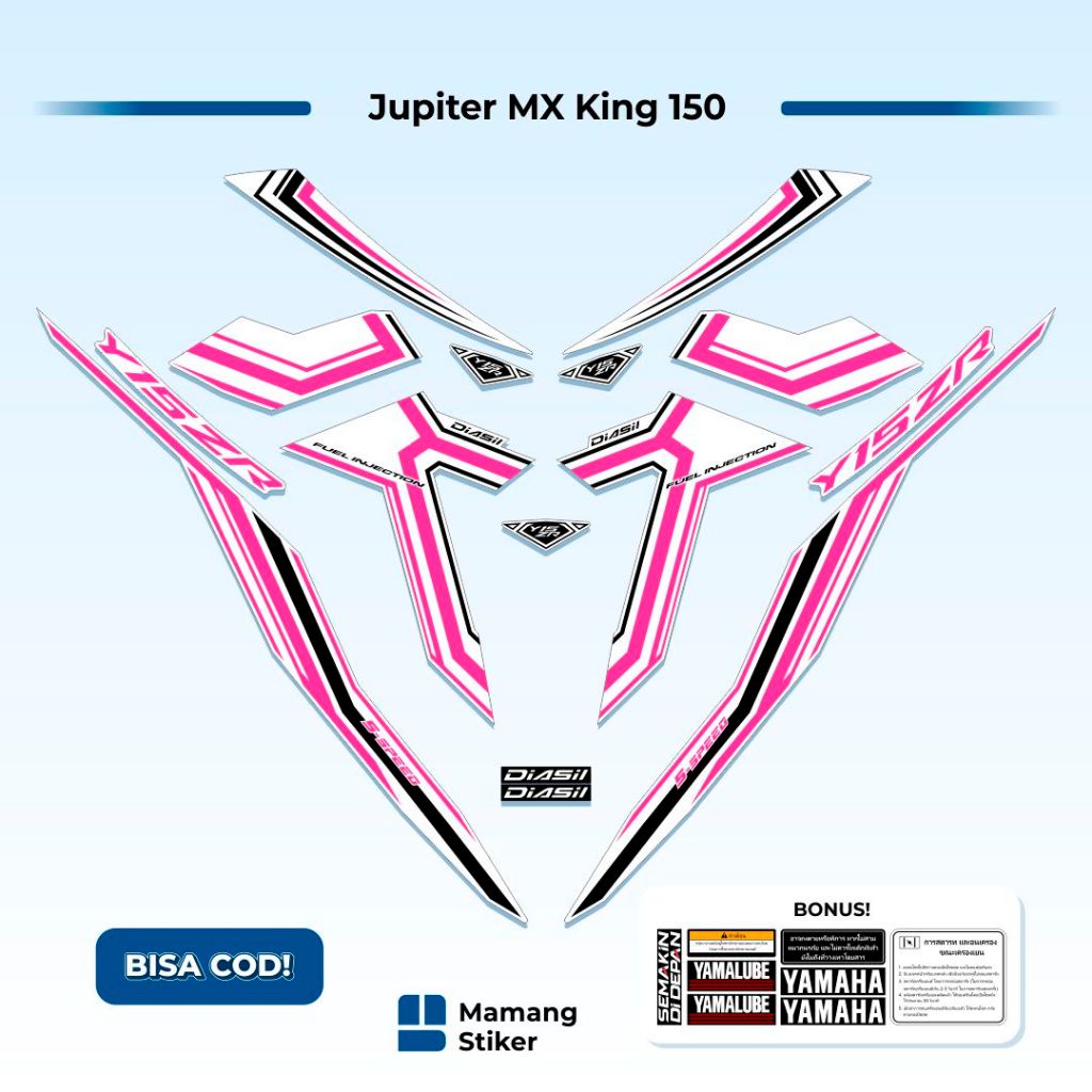 Striping MX King 150 Variasi (16) Y15ZR V2 Original Full Body Vietnam Thailand Custom New Decal