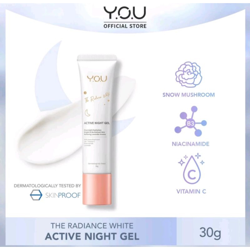 YOU Radiance White Active Night Gel /cream malam YOU