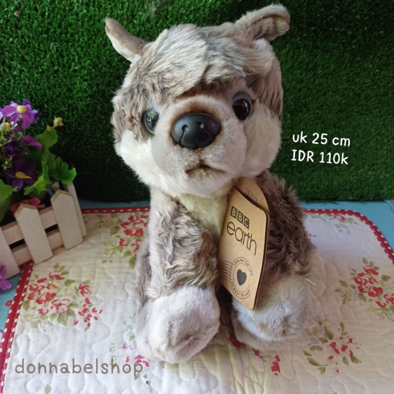 BONEKA HUSKY KWALITAS EKSPOR BERBULU LEMBUT DAN LENGKAP DENGAN TAG