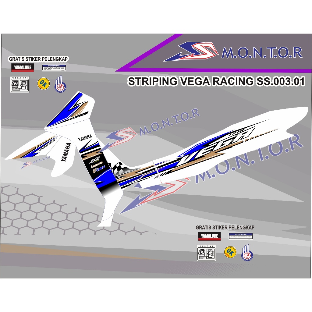 STRIPING STICKER VEGA LAMA RACING SS.003