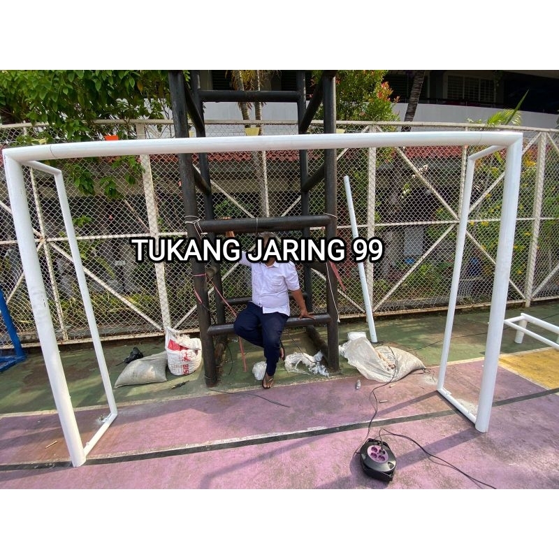 Tiang Gawang futsal portable 1set (2gawang) free jaring gawang