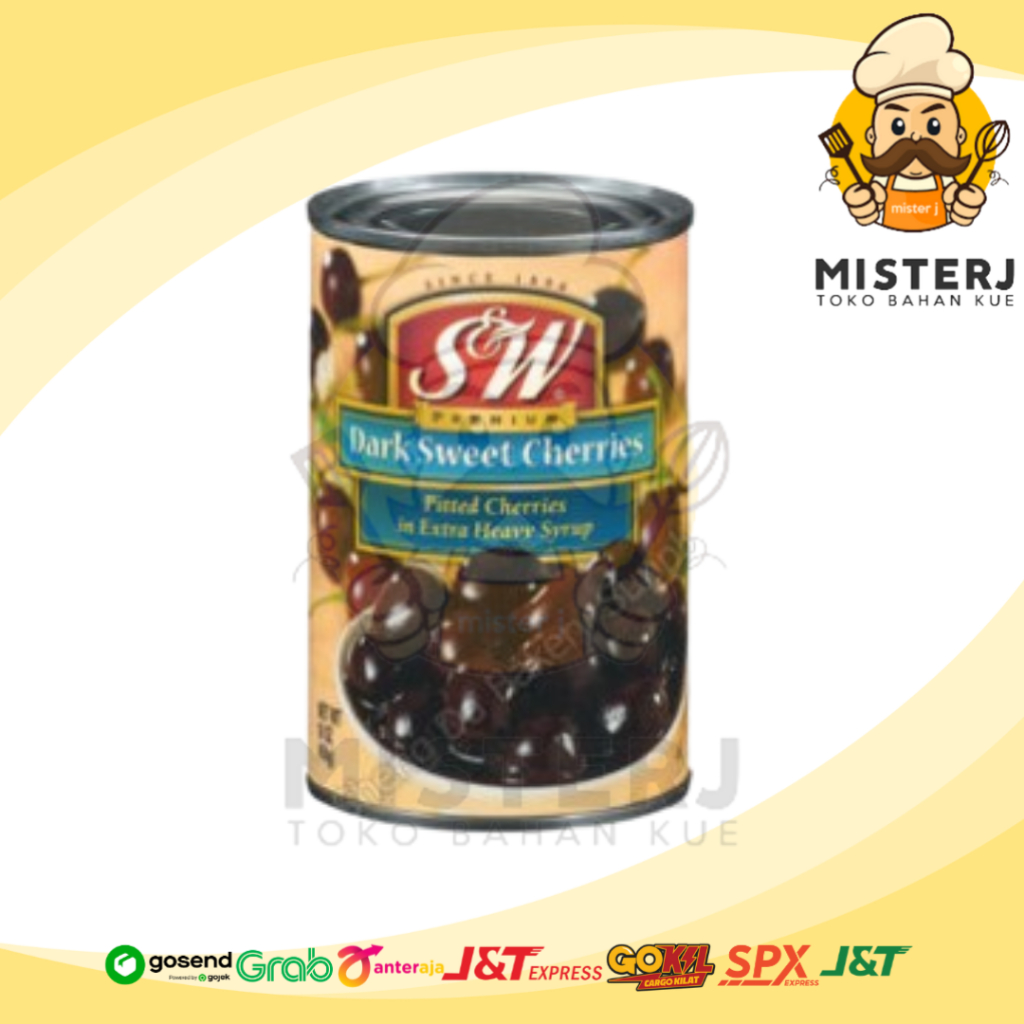 

S&W Dark Cherry | 439 Gram | S&W Buah Ceri Hitam Kemasan Kaleng