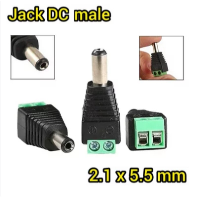 Jek DC Male Konektor / Jack DC Baut Terminal Male Cowo Jantan Connector CCTV