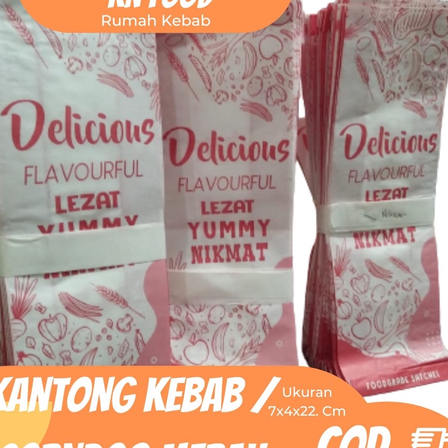 

GROSIR Kantong Kebab Ekonomis foodgrade Merah hijau bahan kertas greaseproof 5lembar