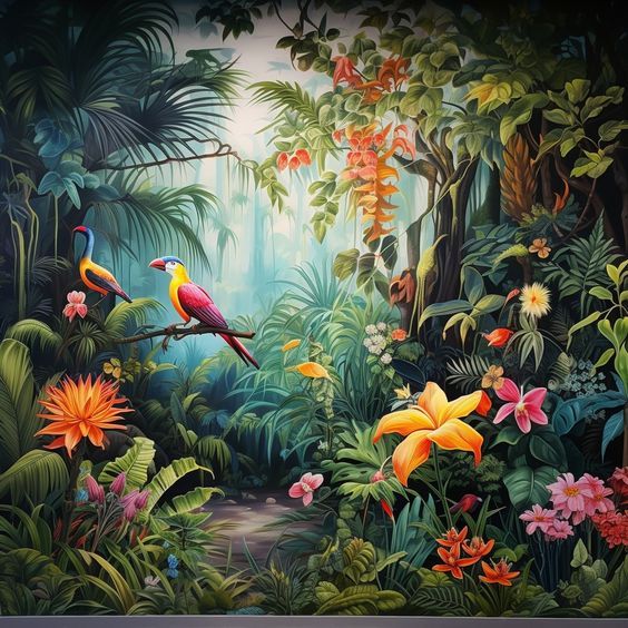 Lukisan Pemandangan Alam Tanpa Bingkai ( Costum Tema )