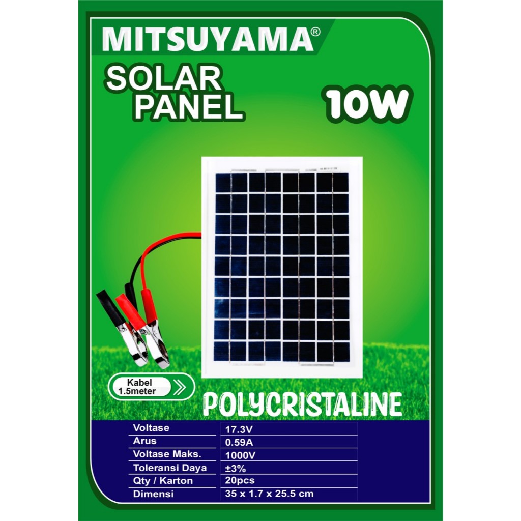 Solar Panel Polycristalline Mitsuyama 1000V 10Watt-20Watt