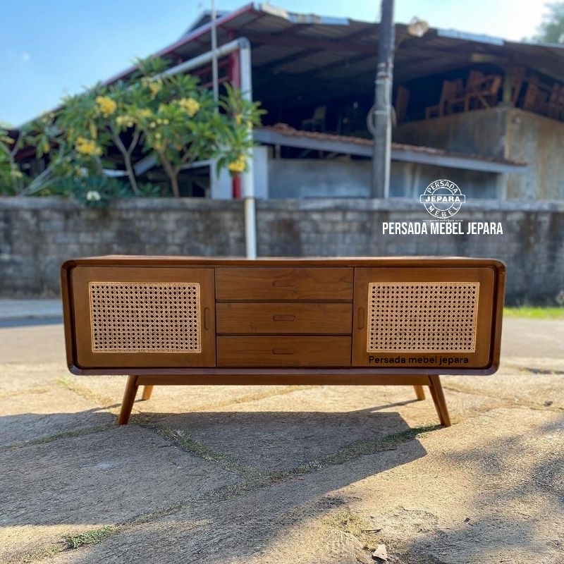 Bufet jati minimalis rotan / Bufet jati minimalis / Bufet jati / Bufet / Bufet TV / Meja / Meja TV /