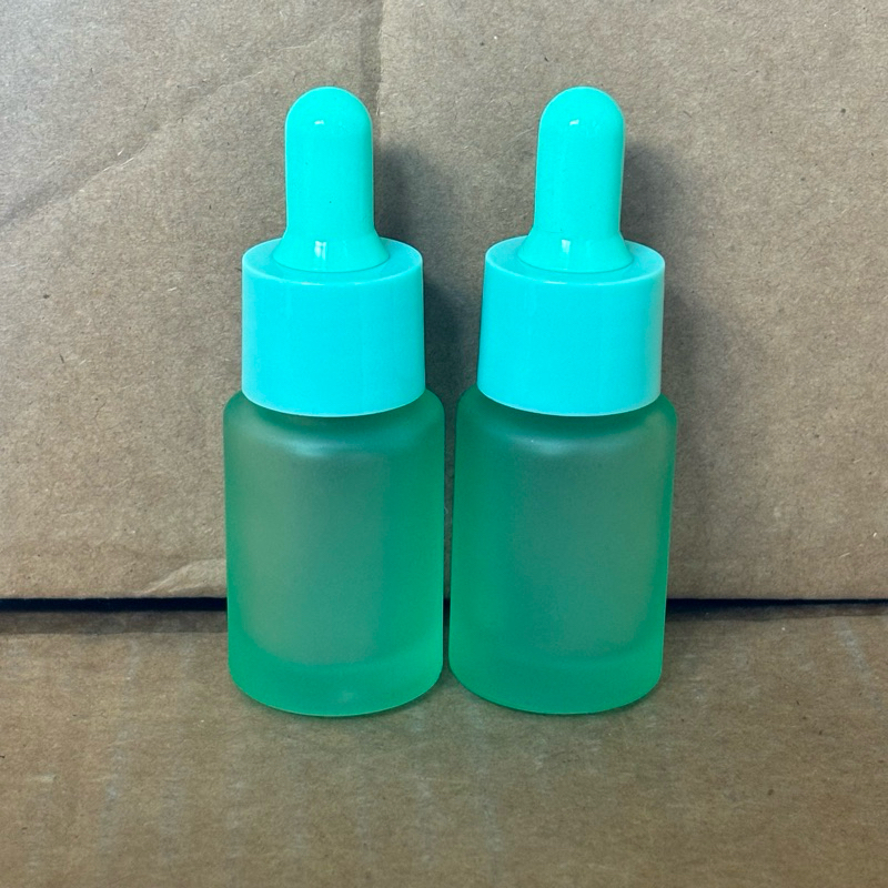 BOTOL SERUM 15ml FROSTED HIJAU TUTUP HIJAU