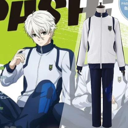 baju JAKET HOODIE Cosplay Anime Jepang Blue Lock Jaket Hoodie pakaian olahraga seragam Tracksuit Chi
