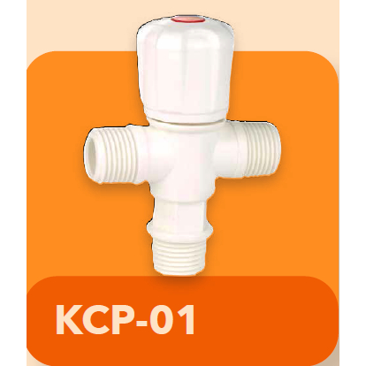 STOP KRAN CABANG 2 PVC 1/2" KRANZ KCP-01  STOP KERAN CABANG 2 PVC