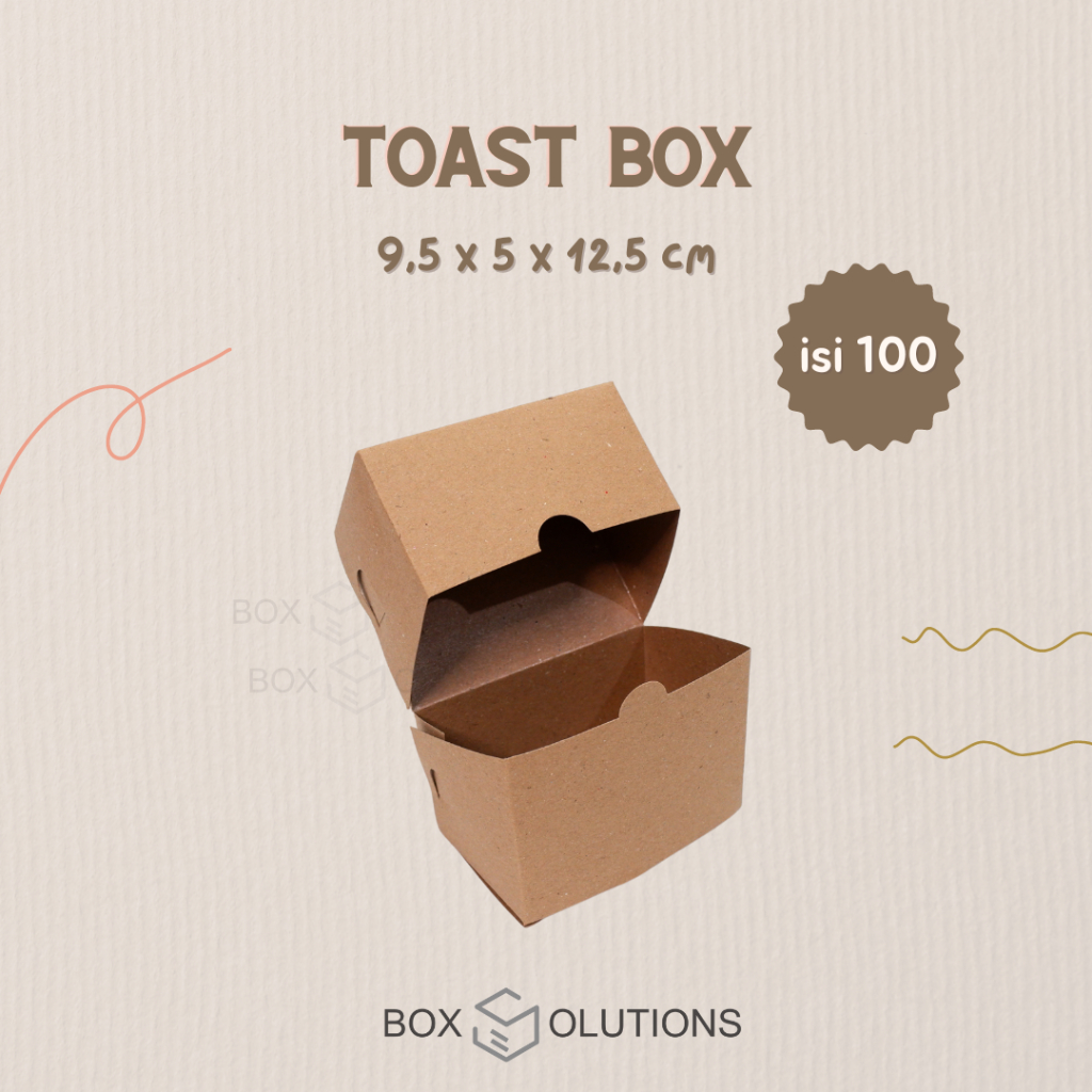 

toast box isi 9,5 x 5 x 12,5 cm - isi 100 pcs