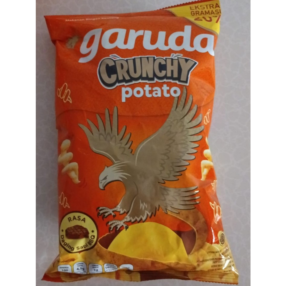 

GARUDA CRUNCHY Potato Rasa Daging Sapi BBQ 42g+8,4g