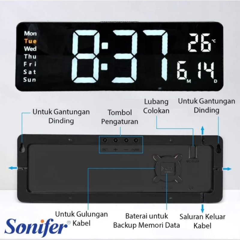 SONIFER JAM DIGITAL LED SMS 6629