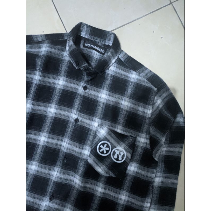 kemeja kotak one piece