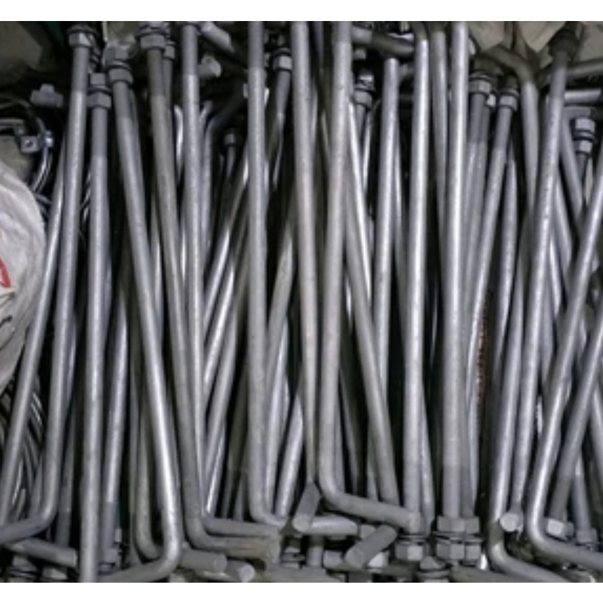 Baut Angkur L M 16 X 40 Cm Anchor Bolt L 5/8 inch Panjang 40 Cm Mur 2