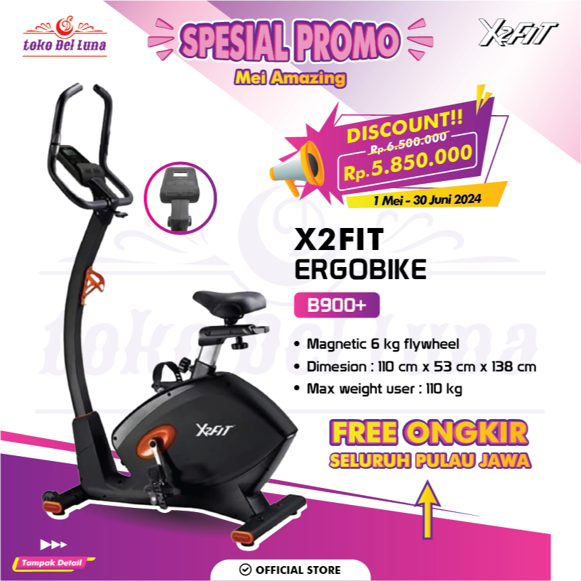 X2FIT Ergobike B900+ Sepeda Statis Magnetic