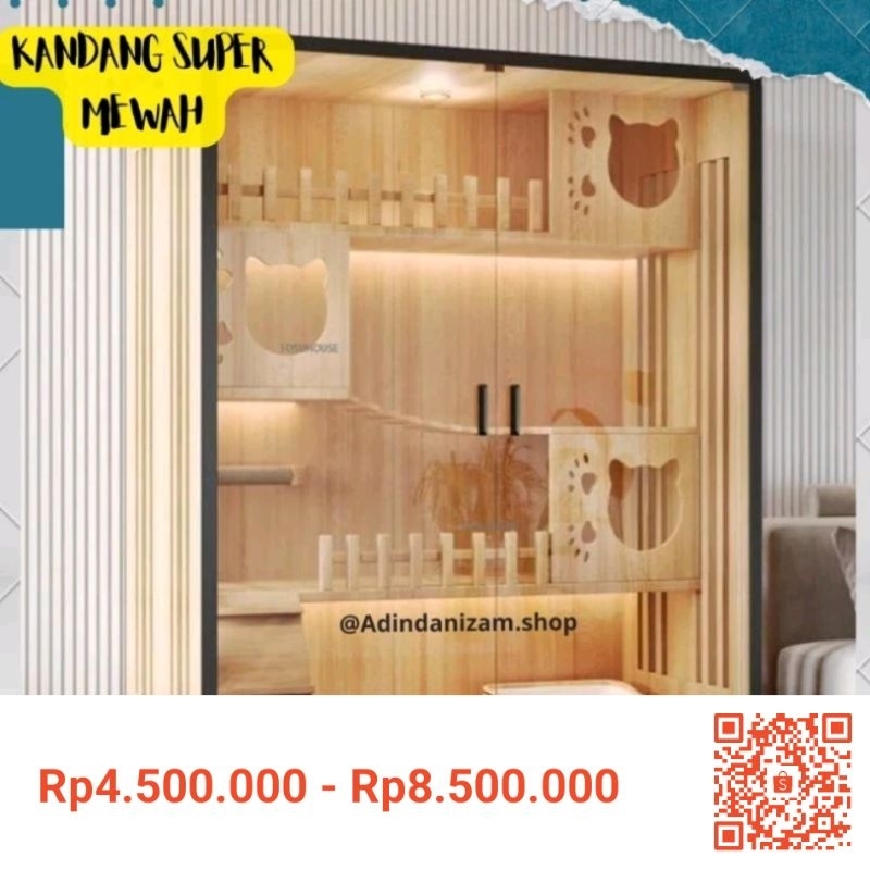 rumah kucing kandang kucing super mewah