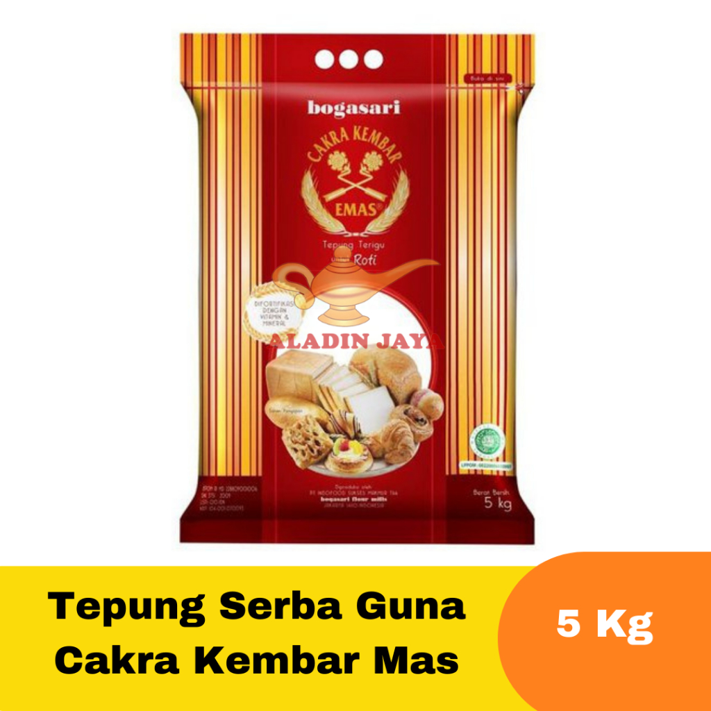 

Tepung Serba Guna Cakra Kembar Mas 5 Kg