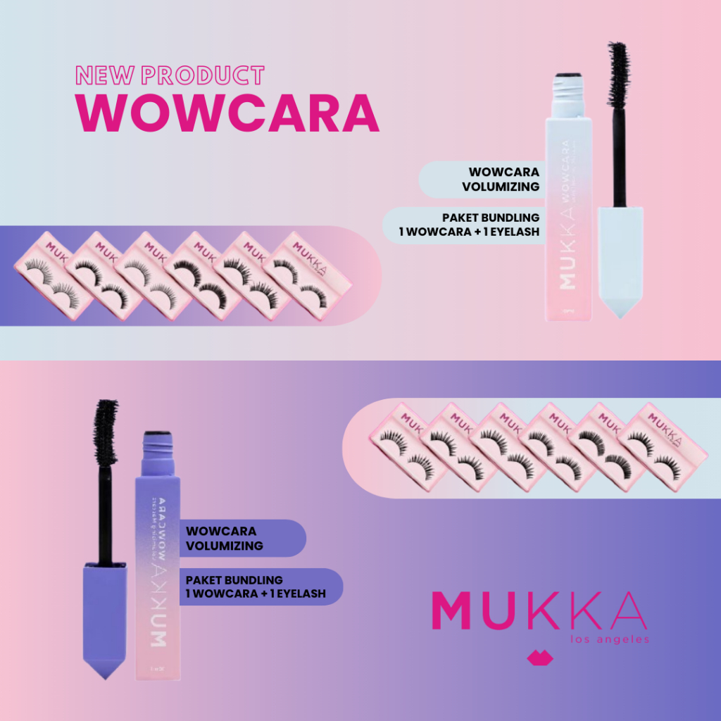 Mukka Wowcara (New Product) 1 Mascara + 1 Eyelash Set