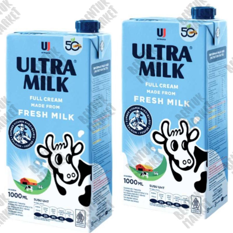 

ULTRA MILK Susu Cair UHT Steril Plain 1000ml / Susu UHT