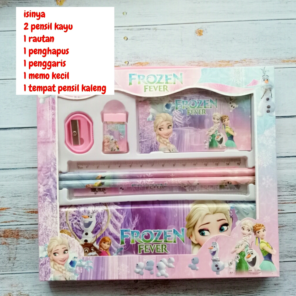 

paket alat tulis study set stationery set karakter Frozen