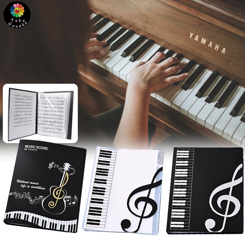 ART B64D Nota Lembaran Piano MusikPopuler Music Score A4 Tempat File Map Dokumen Booklet  4 Sheets