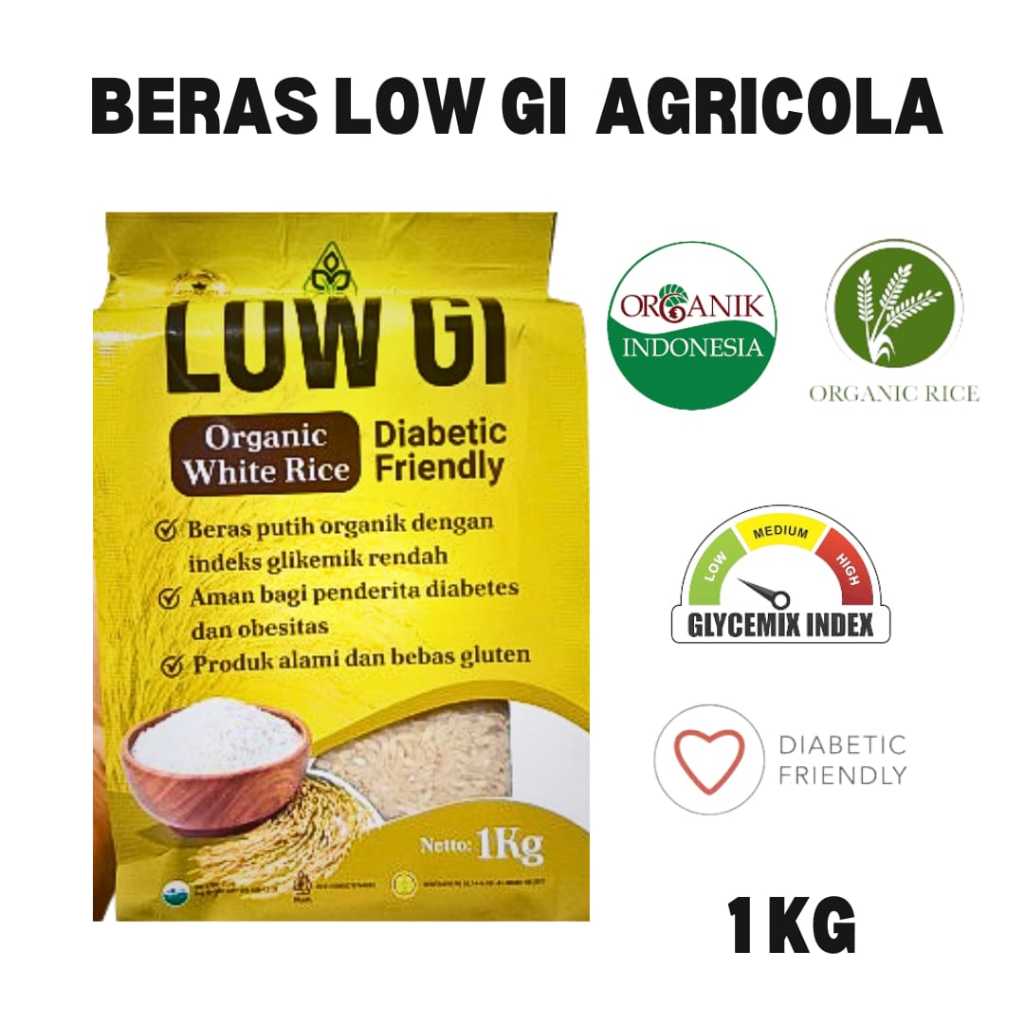 

AGRICOLA BERAS DIABETES ORGANIK LOW GI KEMASAN 1 KG