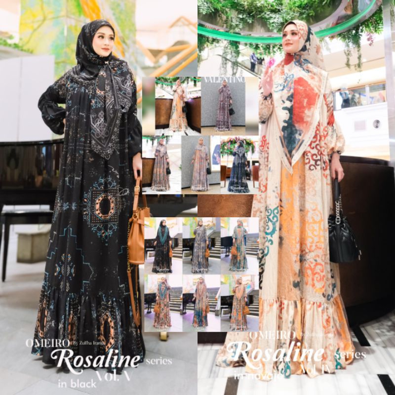 (9) OMEIRO ROSALINE 4&5  Baju Gamis Syari Muslimah Rosaline Series Vol 4&5 By Omeiro. TZY Olshop