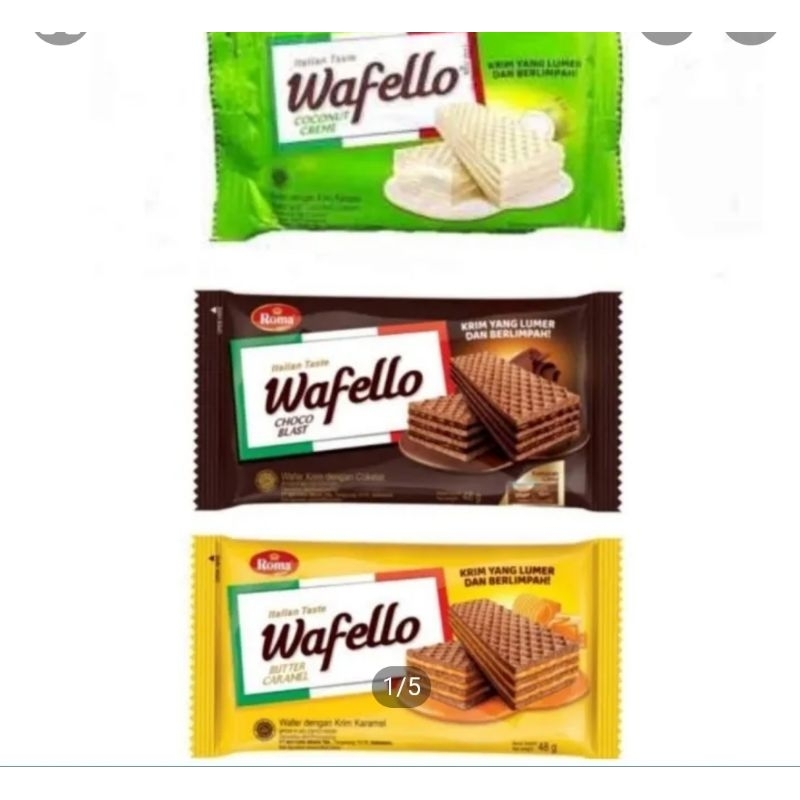 

wafer wafello coklat karamel kelapa 37gr