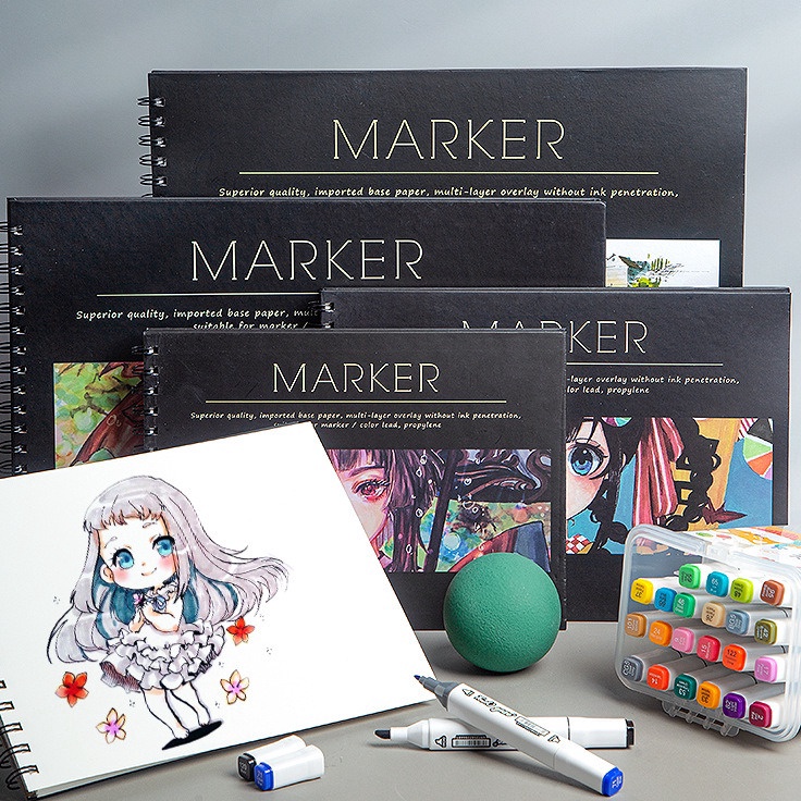 

Get Surprise Marker Pad 5 Sheets 13gsm Professional No Penetration Paper Sketchbook