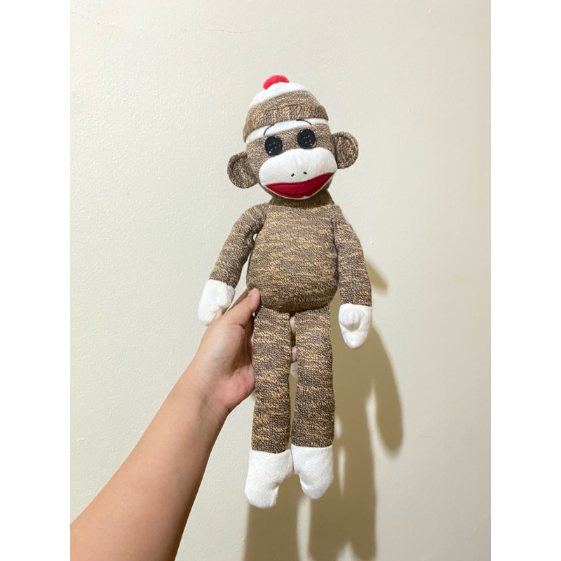 Boneka Karakter Sock Monkey TY Original / Boneka Sock Monkey / Boneka Karakter Monyet Kaos Kaki / Bo