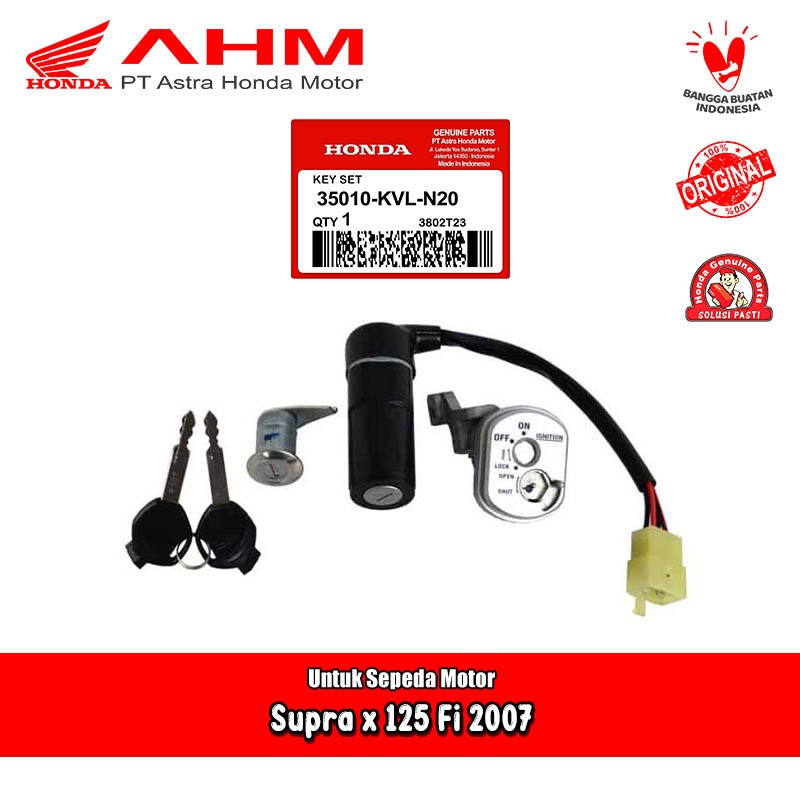 Kunci Stop Kontak Keyset Komplit Honda Supra x 125 Fi 2007 AHM 35010-KVL-N20