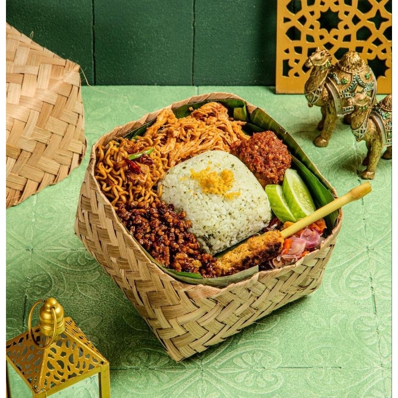 Besek Bambu 12x12 / 100pcs (50 Pasang)