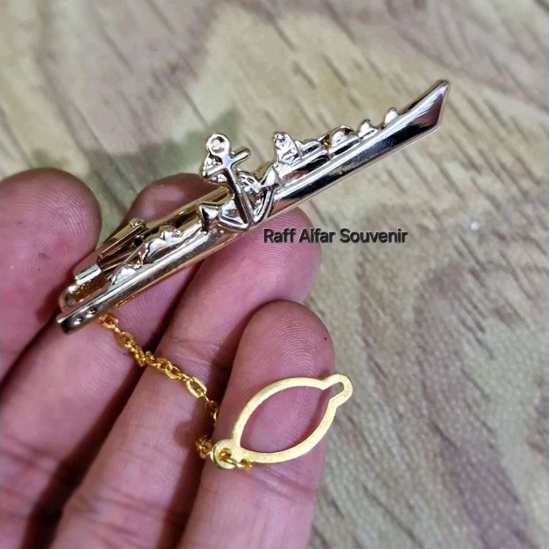 Jepit dasi model kapal jangkar - penjepit dasi model jangkar kapal