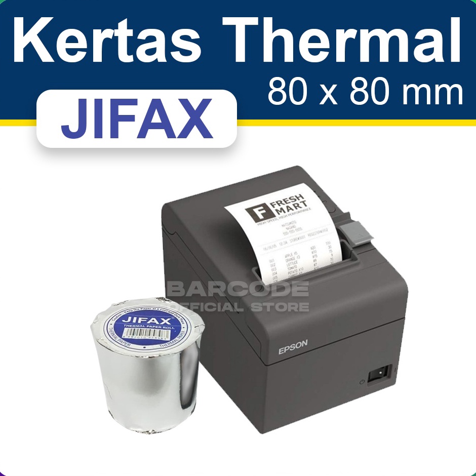 

Promo Khusus ROLL KERTAS THERMAL 8 X 8 mm 8x8 mm 8x8mm 8mm PRINTER KASIR EPSON TMT82 JIFAX