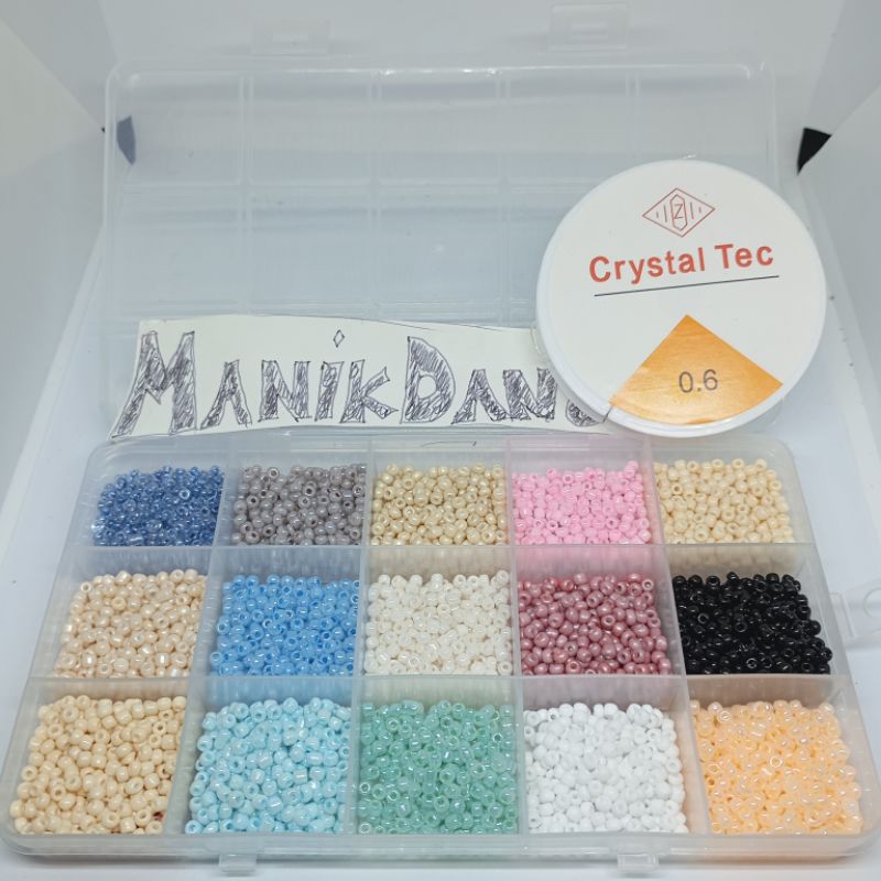 MB88 - Diy Pernak Pernik Gelang 1 Box Mute Manik Manik Pasir - Diy Manik Manik Gelang Aesthetic