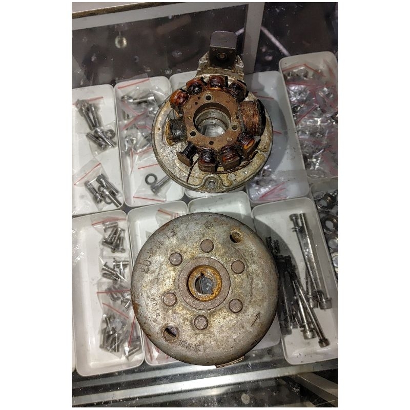 PENGAPIAN RD 125 LC MAGNET SPULL SET ORIGINAL COPOTAN SPUL ORI YAMAHA  RD125LC RD125