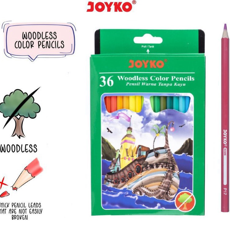 

Baru Terjamin Pensil Warna Joyko 36 warna panjang Cp122 1 set