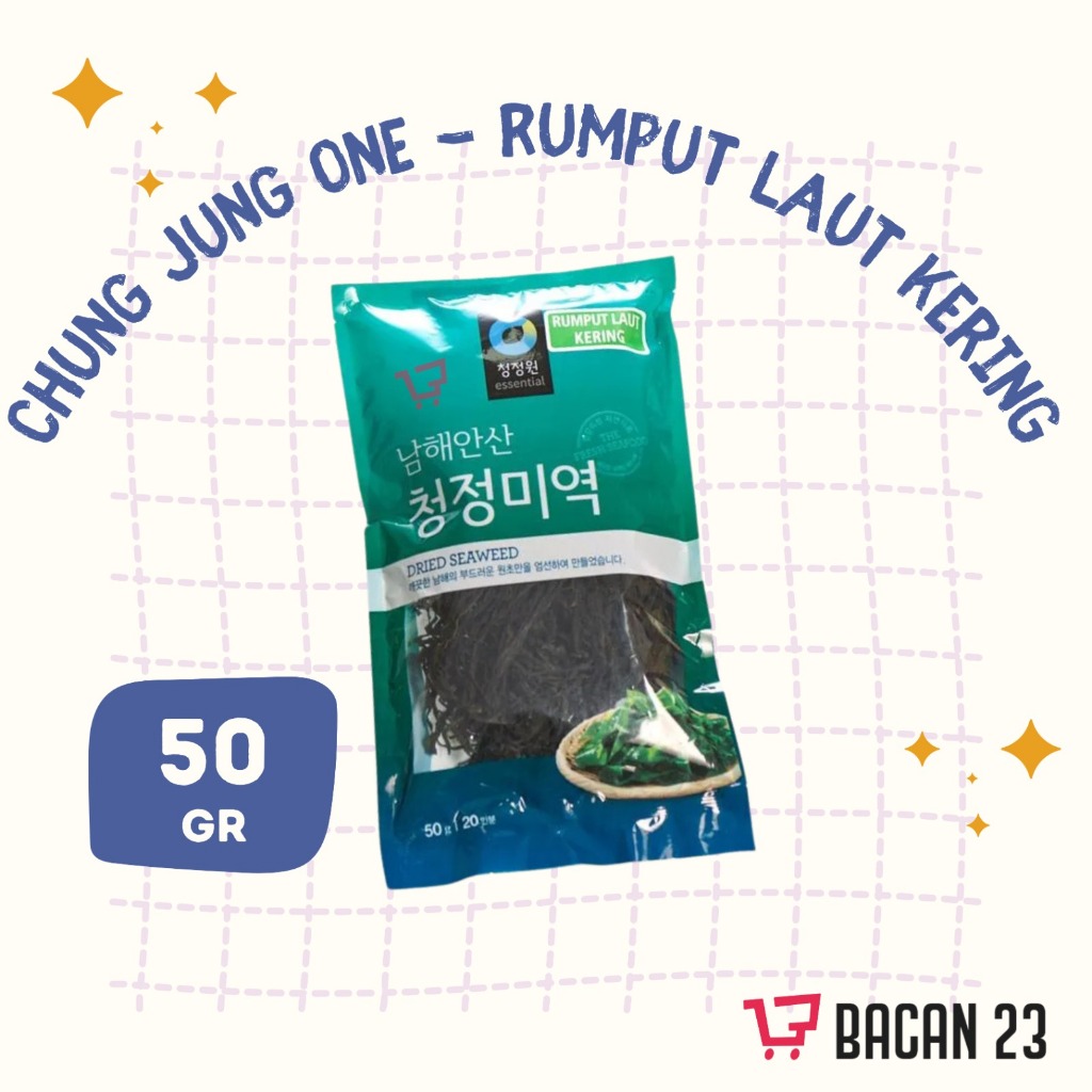 

Rumput Laut Kering Chung Jung One (50 Gr) / Dried Seaweed / Rumput Laut Enak