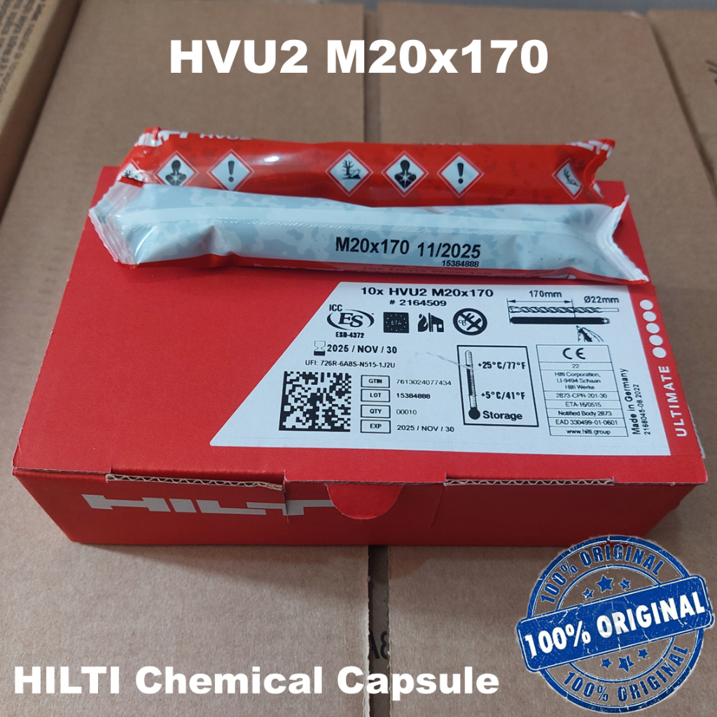HILTI Capsule Adhesive HVU2  M20x170