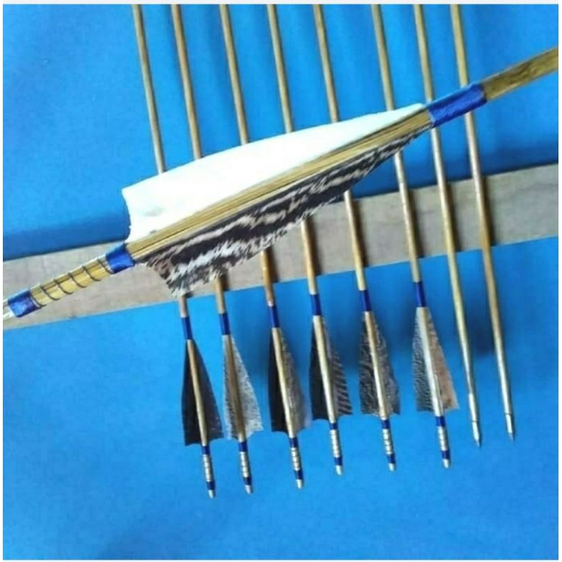 arrow bambu petung grade A bulu kalkun busur panah standarbow horsebow