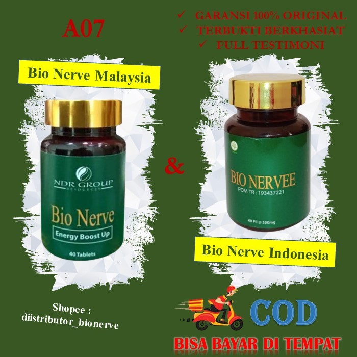 Bio Herbal Nerve Nervee 100% Original Bpom Indonesia - Obat Sakit Nyeri Sendi