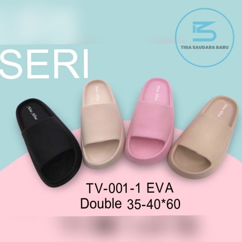 sandal NEW ALINA TV 001 SLIPPERS sandal eva soft anti slip wanita