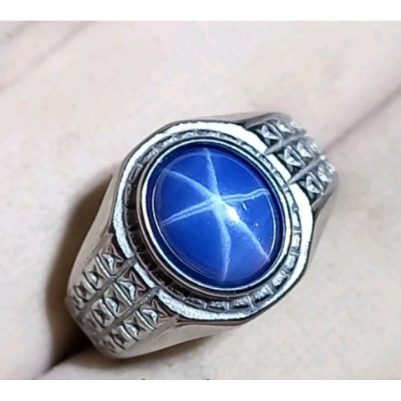 cincin batu american blue star 6 minimalis